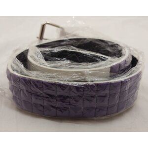 Black Faux Leather Studded Belt Purple Studs Alt Fashion Trend Style Adjustable